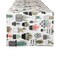 Contemporary Home Living Cactus Collage Kitchen Cotton Table Runner - 72" - White and Green